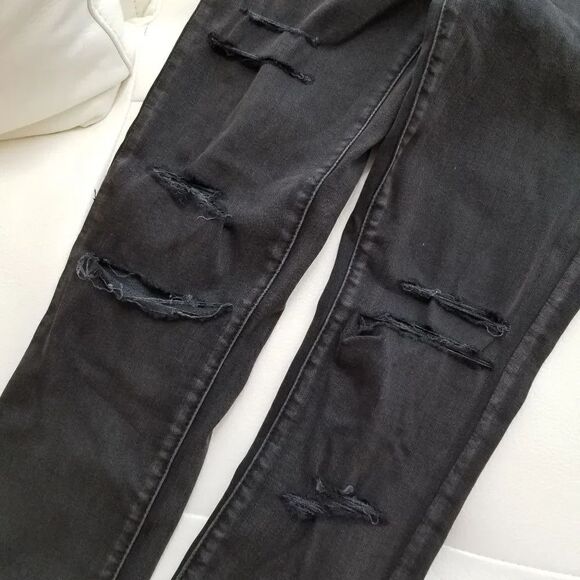 AE Vintage Collection Distressed Black Jeggings - Picture 5 of 7